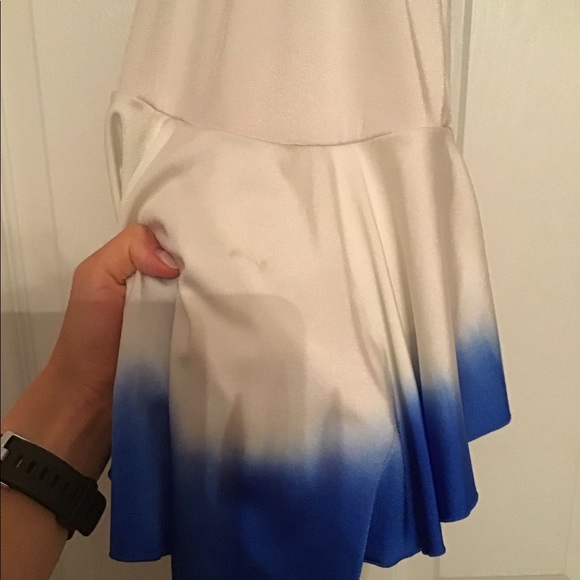 White & blue figure skating dress - Picture 6 of 7